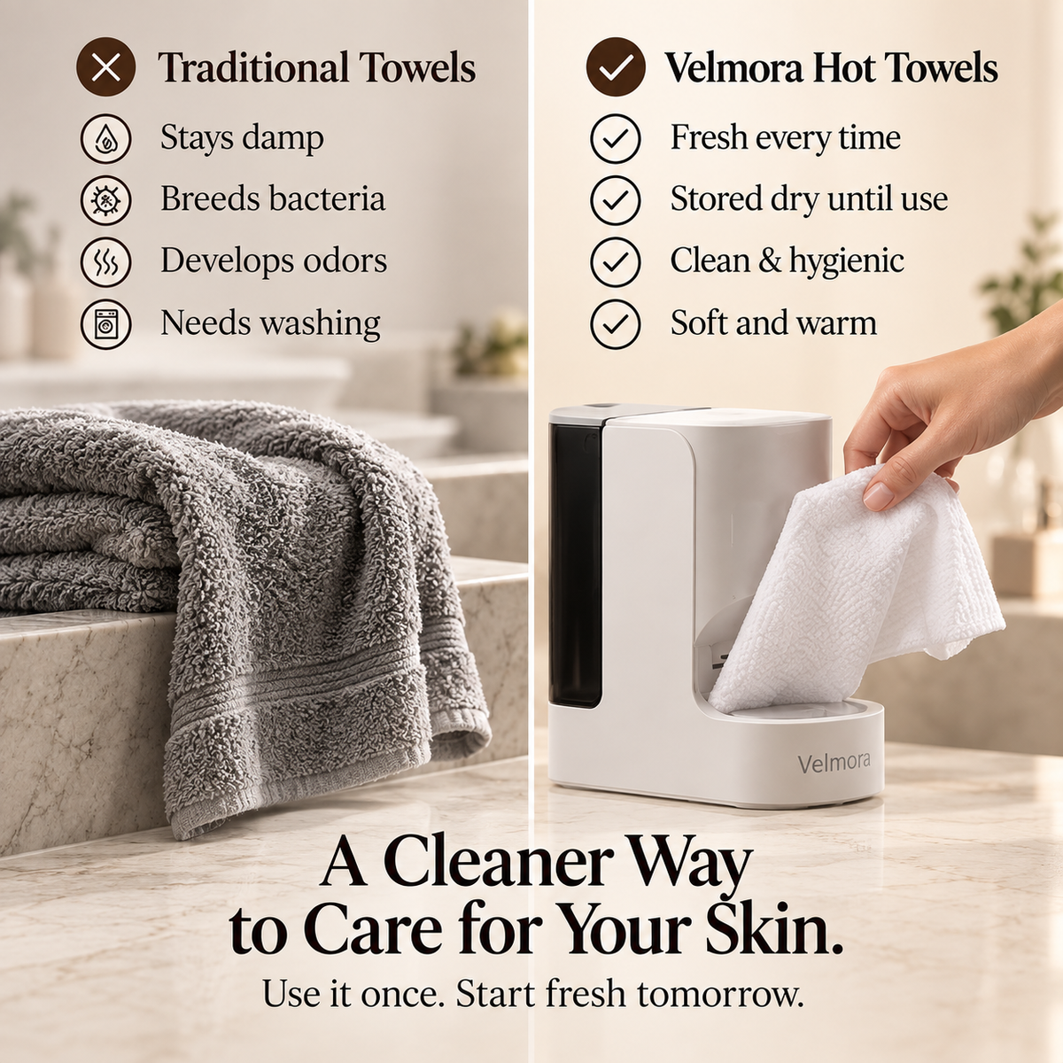 Velmora SteamSpa Towel Dispenser