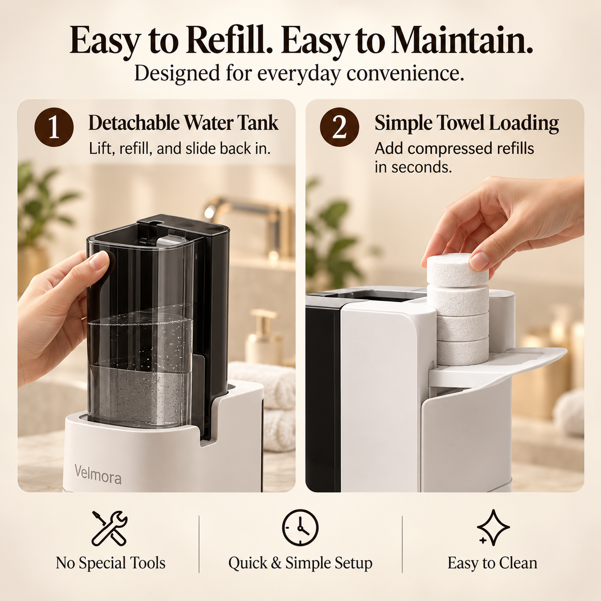 Velmora SteamSpa Towel Dispenser